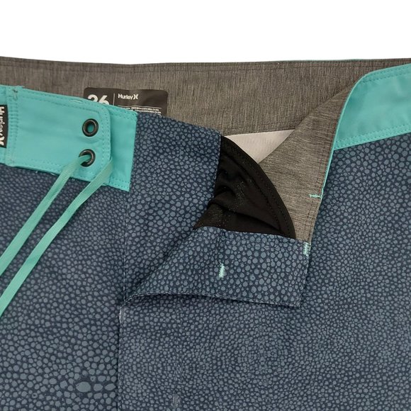 Hurley Board Shorts Mens 36 Green Phantom Drawstring Pool Beach Lightweight - Picture 5 of 10